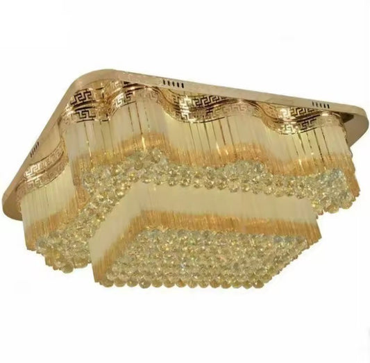 Lobby Club Rectangular 6 size LED Crystal Ceiling Lamps