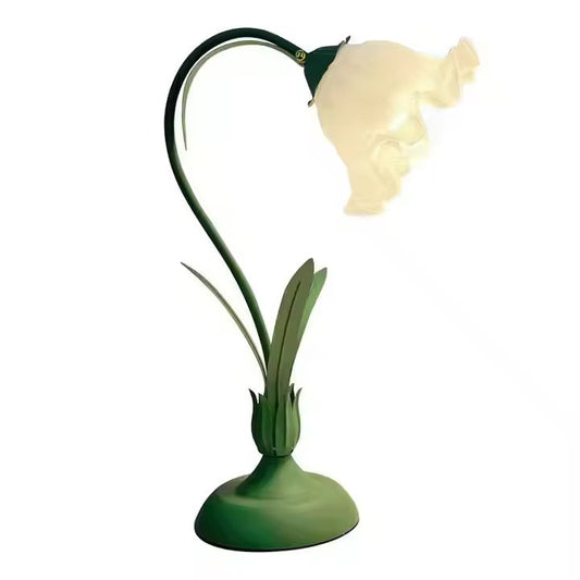 Flower-Shaped Bedside Lamp with LED Glass table lamps