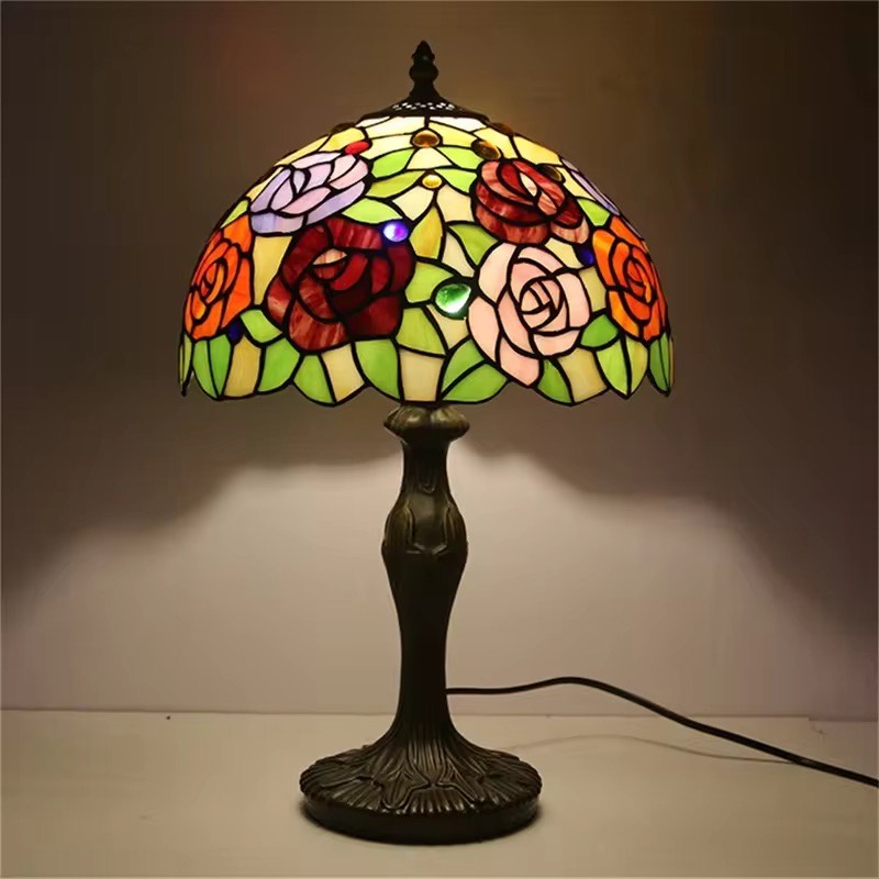 Turkish vintage glass led table lamp