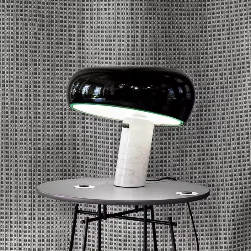 Marble mushroom table lamp