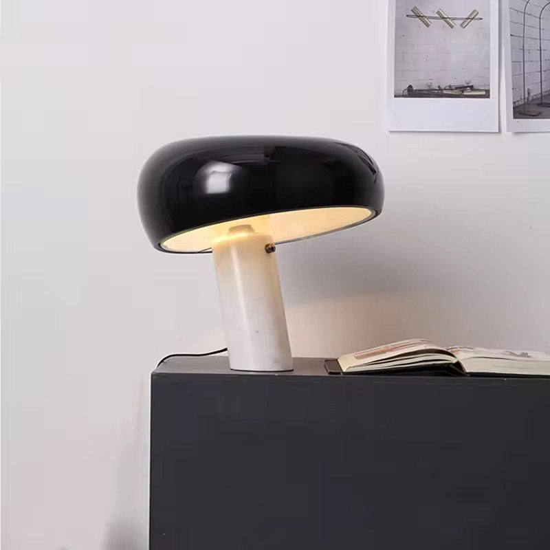 Marble mushroom table lamp