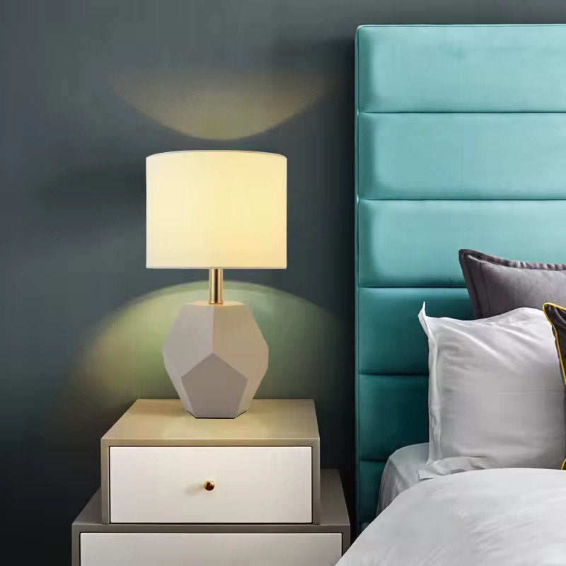 Fabric glass table lamp