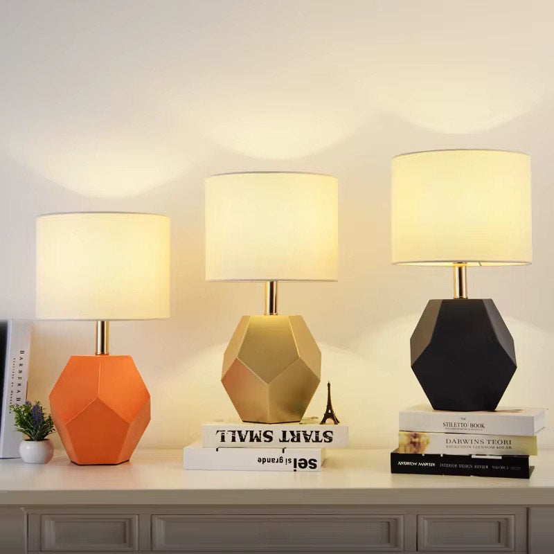 Fabric glass table lamp