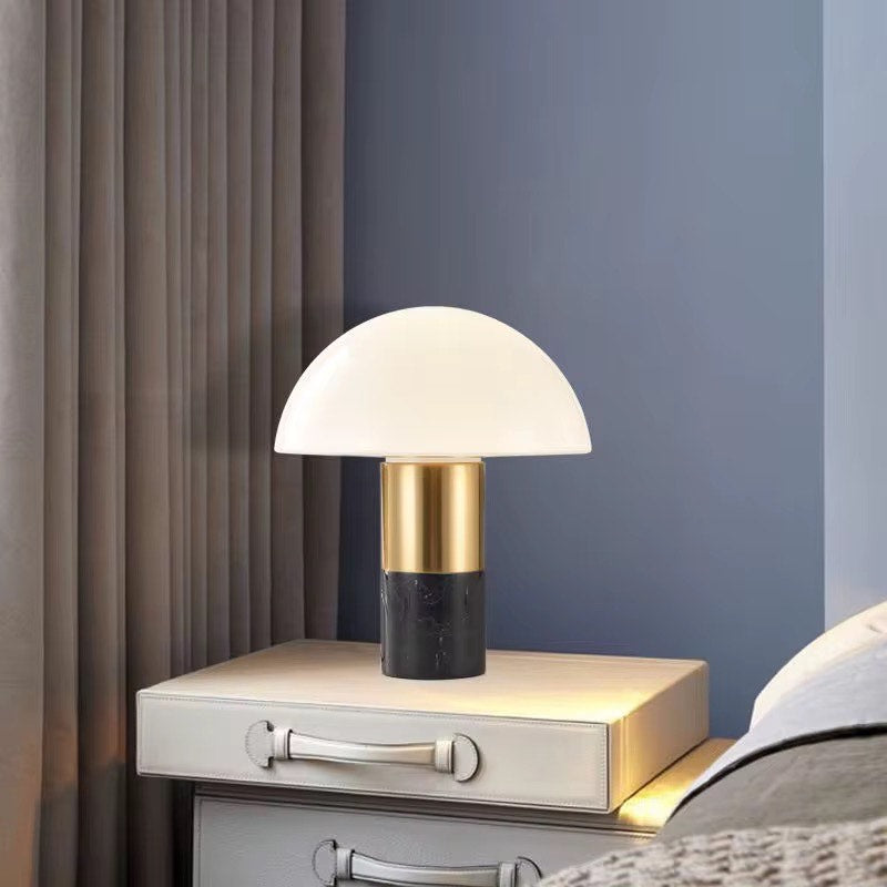 Mushroom Metal marble reading table lamp