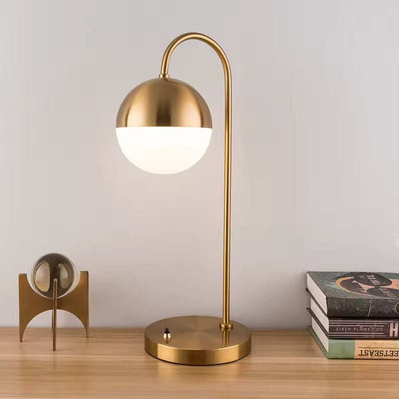 Gold reading table lamp