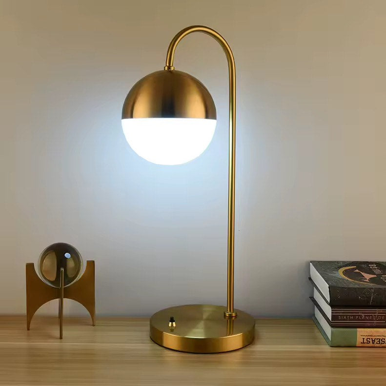 Gold reading table lamp