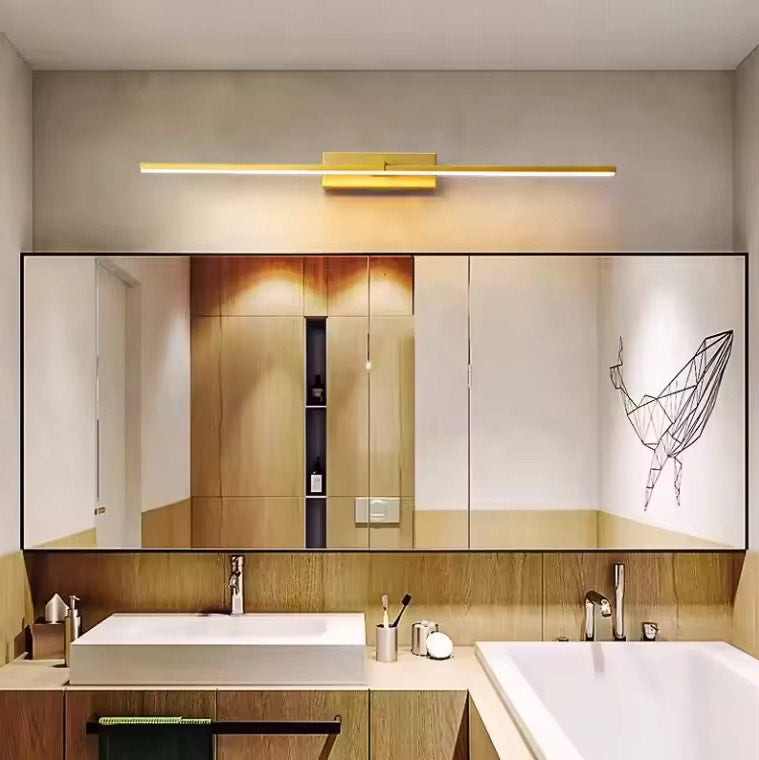 Makeup Aluminum Modern gold black led vanity wall lamp