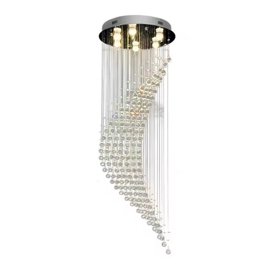 Long staircase chandelier luxury k9 crystal