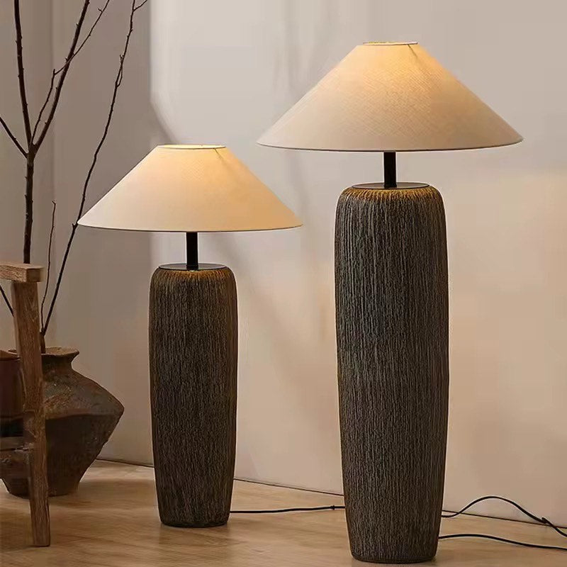 Retro Loft bedside cloth fabric standing lamp