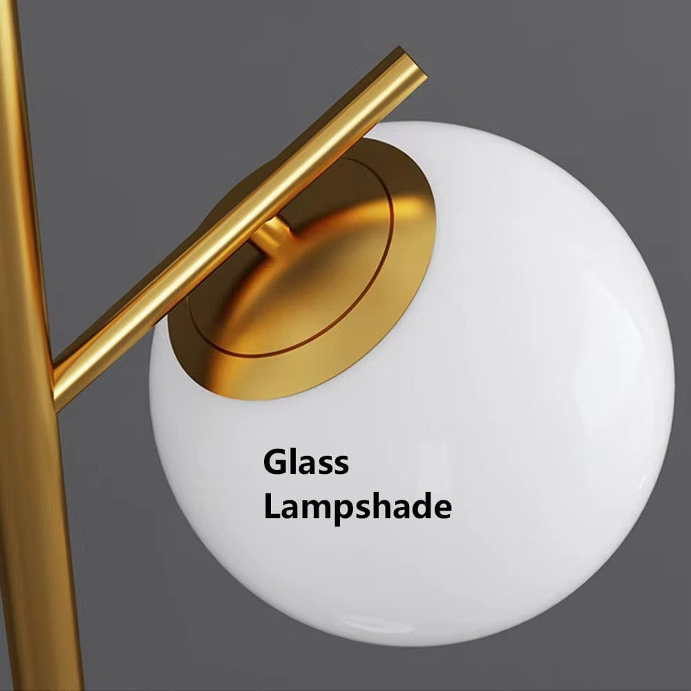 Glass ball lampshade standing light