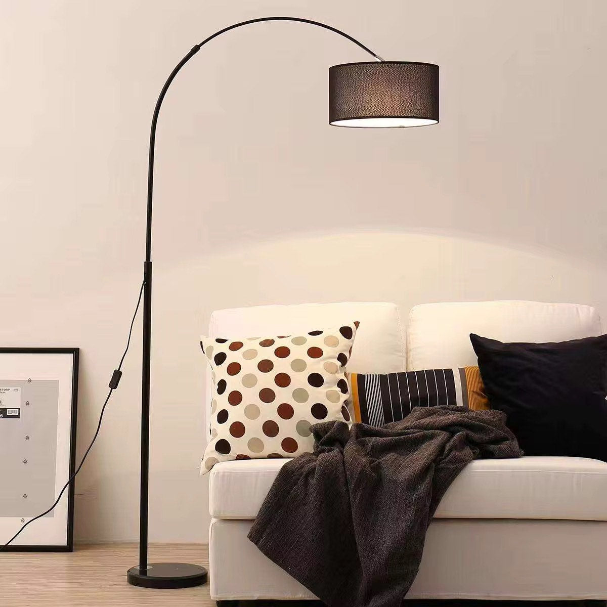 Modern Simplicity arc standing fishing floor lamp