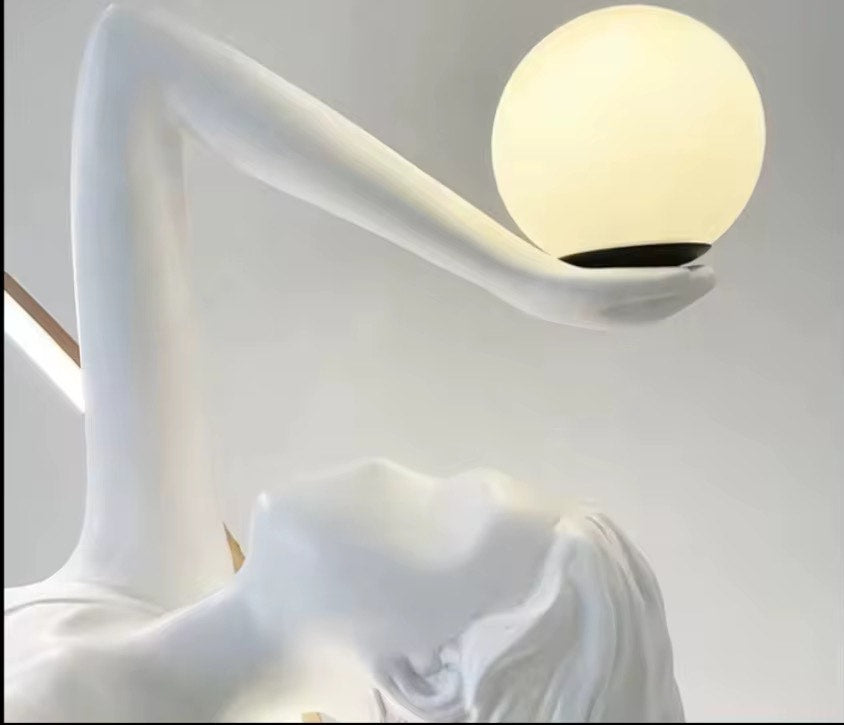 Human body art floor lamp