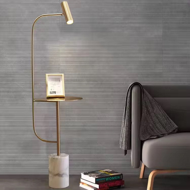 Marble base gold luxury floor lamp