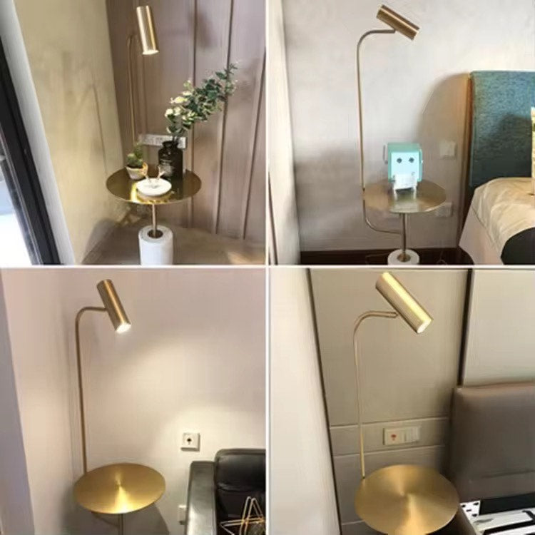 Marble base gold luxury floor lamp