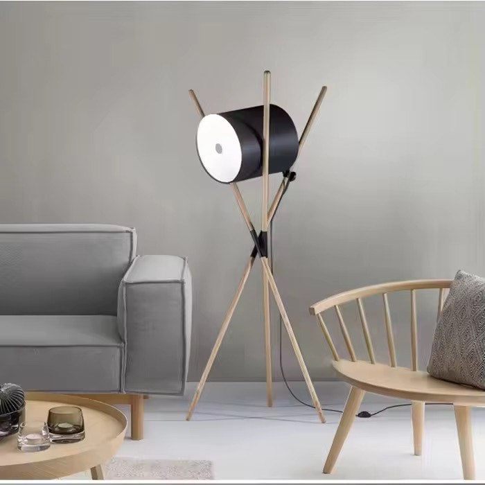 Walnut LED floor lamp