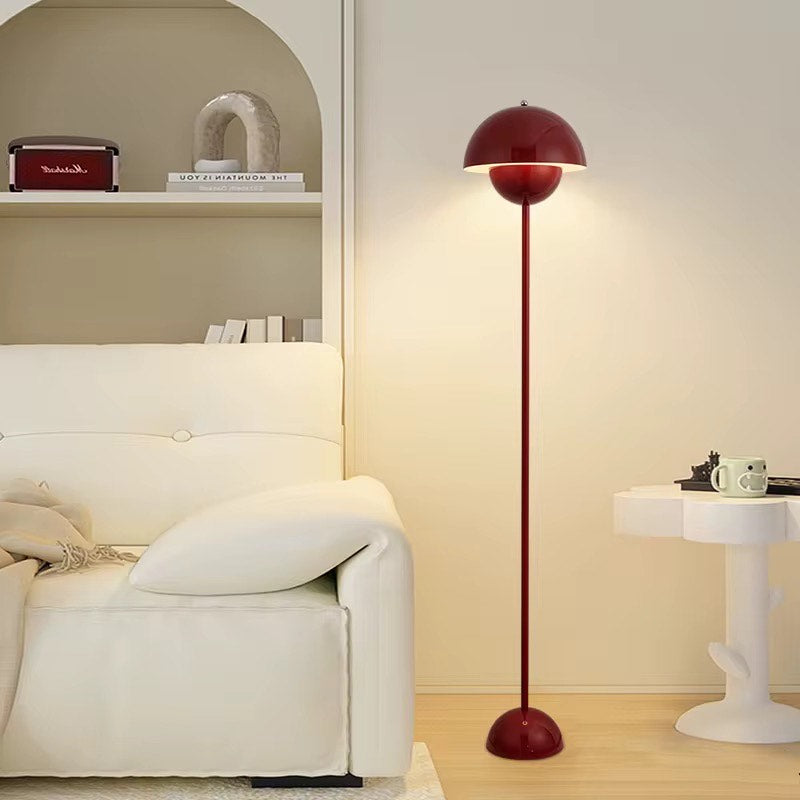 Mushroom vertical metal floor lamp