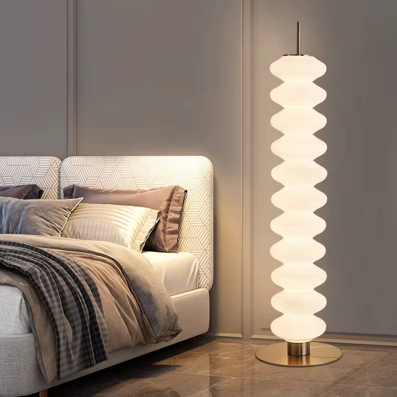 Glass abacus beads LED standing floor lamp