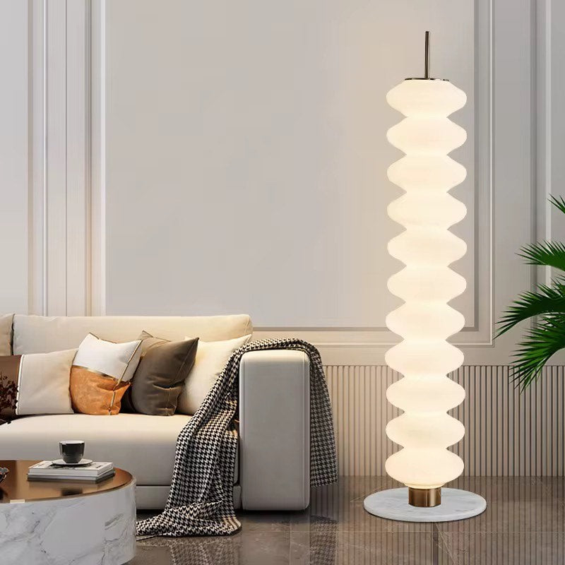 Glass abacus beads LED standing floor lamp