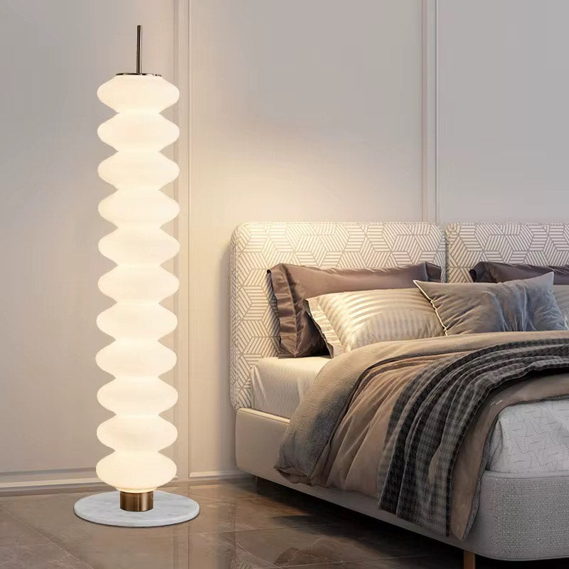 Glass abacus beads LED standing floor lamp