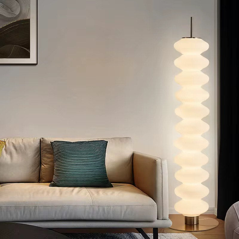 Glass abacus beads LED standing floor lamp