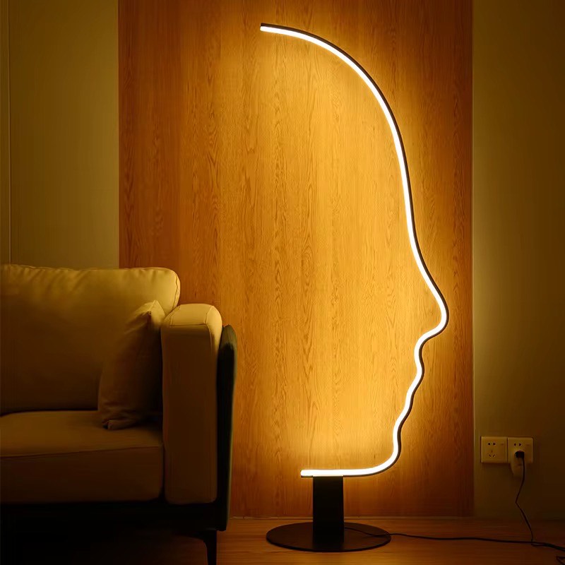 Human face shape Modern Nordic art designer floor lamp