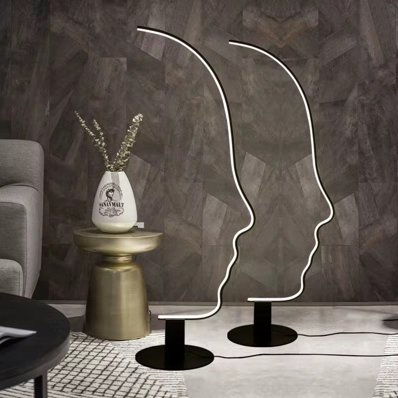 Human face shape Modern Nordic art designer floor lamp