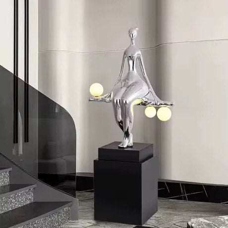 Minimalist Sculpture humanoid tall floor lamp