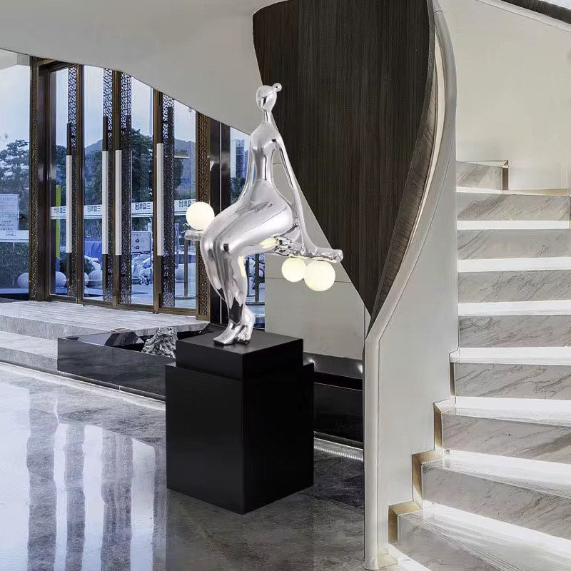 Minimalist Sculpture humanoid tall floor lamp