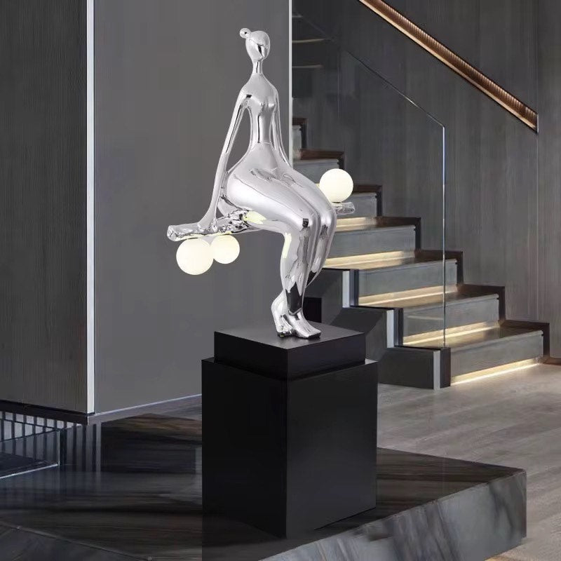 Minimalist Sculpture humanoid tall floor lamp