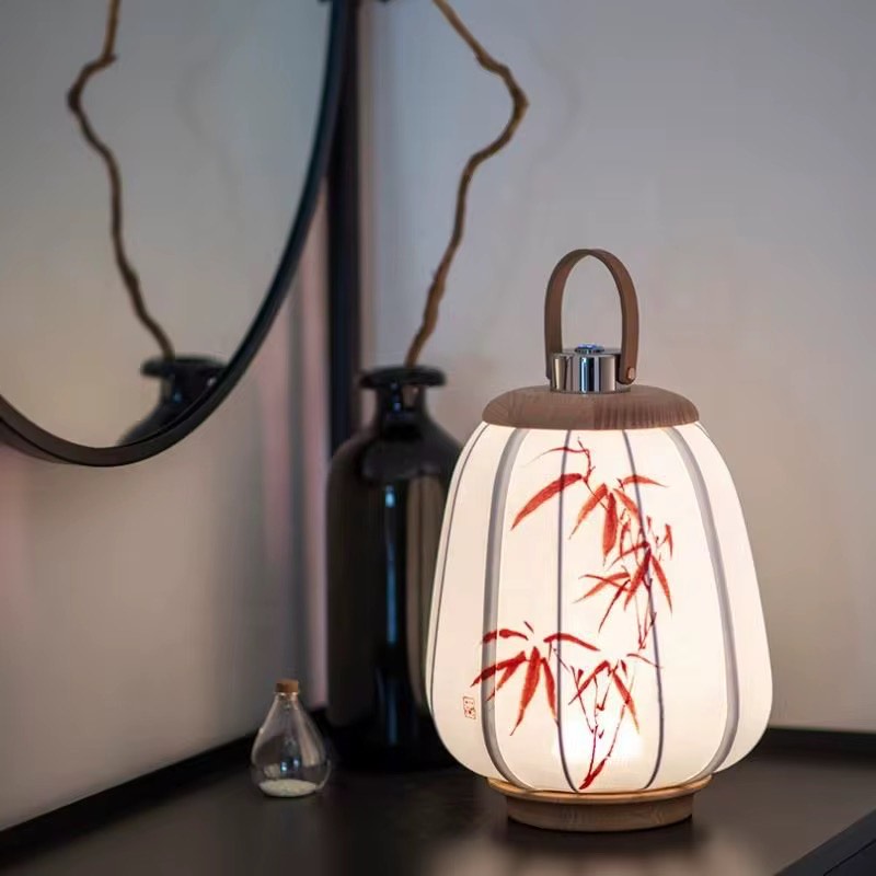 Hand-painted  chinese lantern table lamp