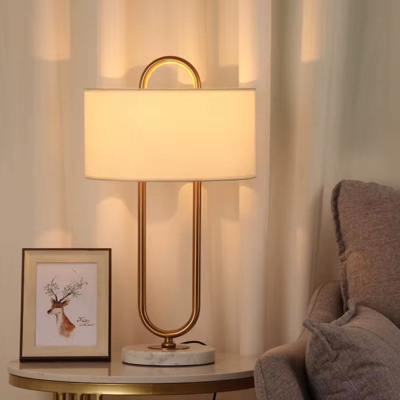 White marble base decorative table lamp