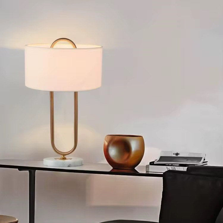 White marble base decorative table lamp