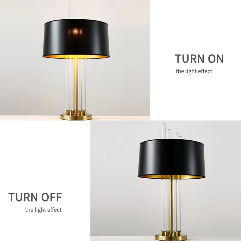 Coffee modern crystal table lamp