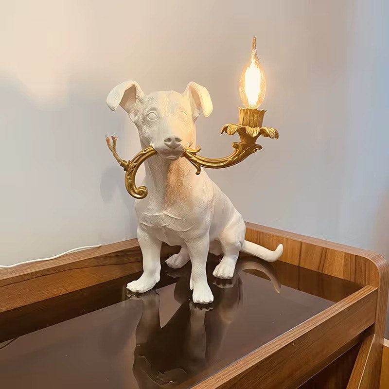 Dog resin Statue table lamp