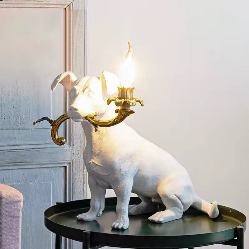 Dog resin Statue table lamp