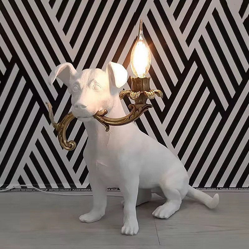 Dog resin Statue table lamp