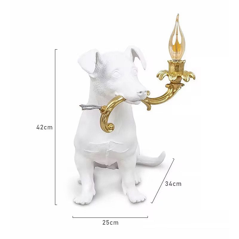 Dog resin Statue table lamp