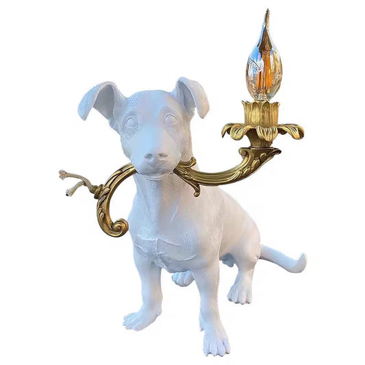 Dog resin Statue table lamp