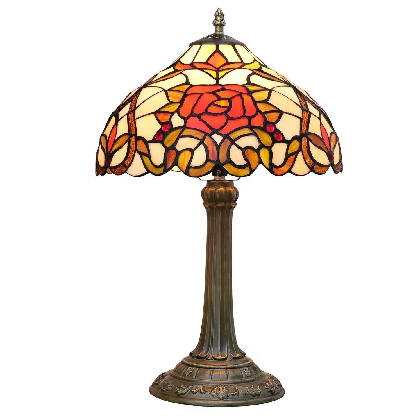 Tiffany desk Lamps Vintage Rose retro glass table lamp