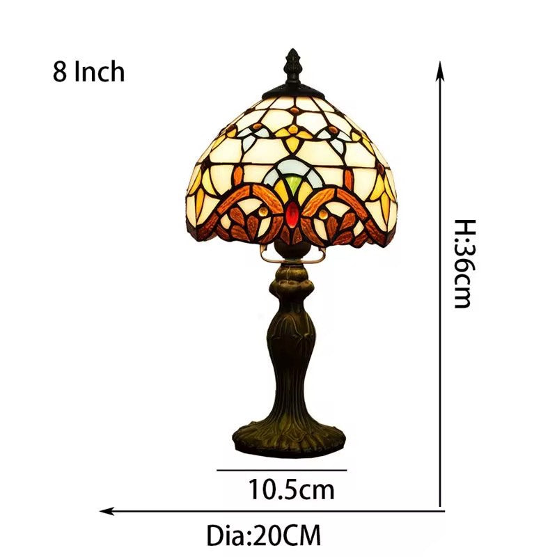 Tiffany desk Lamps Vintage Rose retro glass table lamp