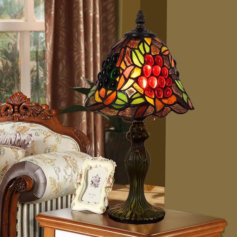 Tiffany desk Lamps Vintage Rose retro glass table lamp