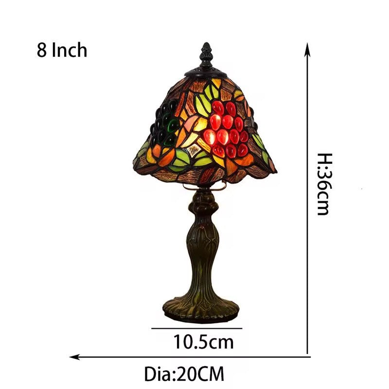 Tiffany desk Lamps Vintage Rose retro glass table lamp