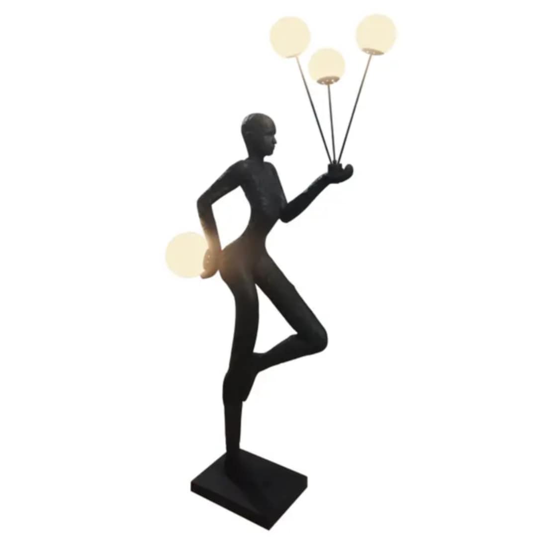 Human lady sculpture floor lamps